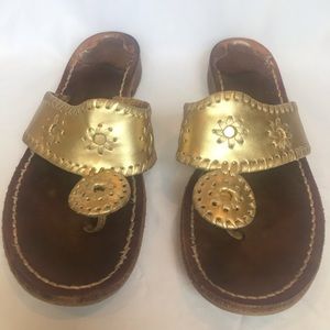 JACK RODGERS | Gold Jacks flat sandals